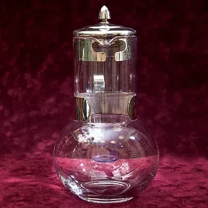 Винтажный Стеклянный Графин - Кувшин - Декантер с Колбой для льда. Англия, на 2.2 литра.