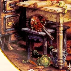 Коллекционная Тарелка «ПИРОГ» Фарфор, Weimar Porzellan Германия -1993 год. 