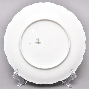 Антикварная Фарфоровая тарелка «Виноград», Jaeger, Thomas & Co. Германия, 1898 - 1923 годы.