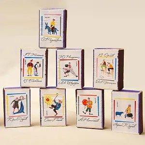 Памятный Сувенирный Набор - Хозяйственные Спички «Клоуны Советского цирка», СССР - 1966 год. 