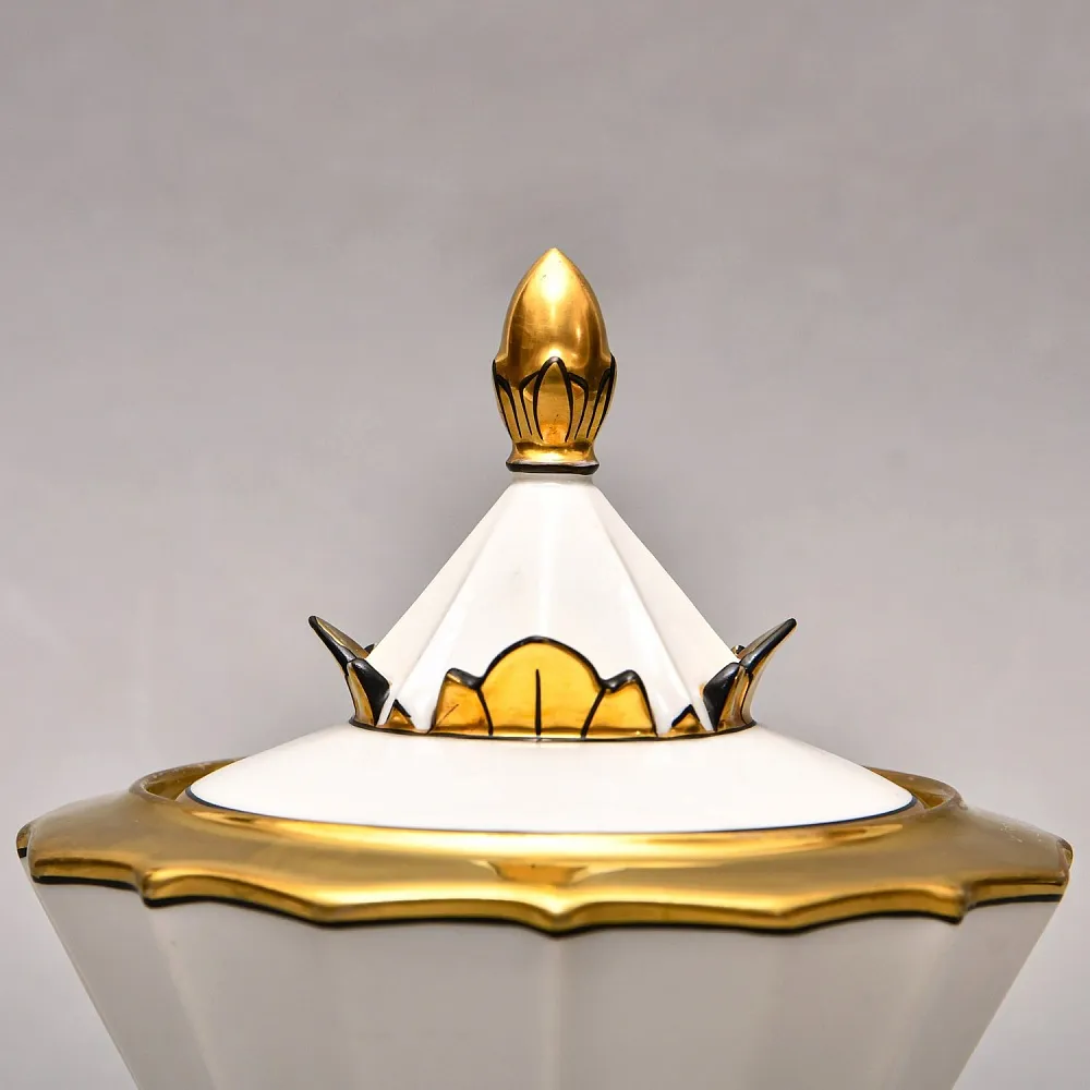 Фарфоровая Шкатулка - Сахарница - Доза «Корона», Hertel, Jacob & Co. Германия, 1928 - 1953 годы. 