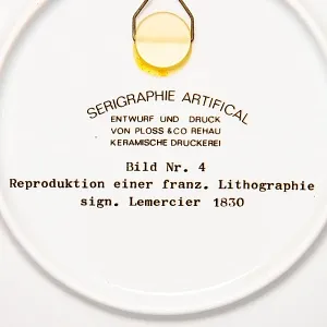 Коллекционная Фарфоровая тарелка «Изысканность моды XIX века» - «Сюжет № 4», Германия.