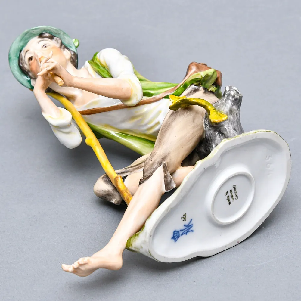 Редкая! Коллекционная Фарфоровая статуэтка «Пастушок с дудочкой» KAISER Porzellan Германия -1967 год.