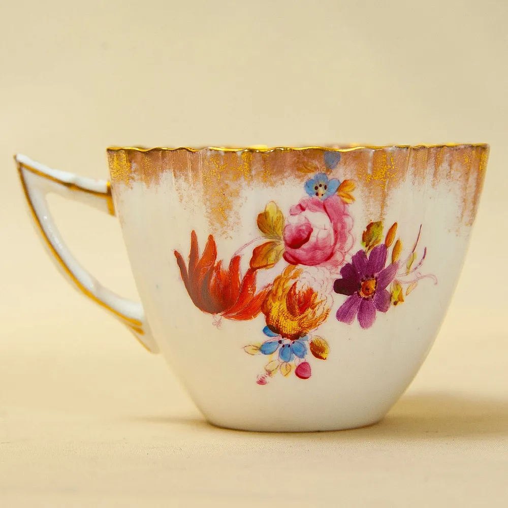 Антикварная, Коллекционная Чайная пара +Тарелка (Тройка) , Англия, конец ХIX - начало ХХ века.