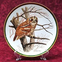 Коллекционная Тарелка - Блюдо «Серая Неясыть» Фарфор, Franklin Porcelain США - 80-е гг.
