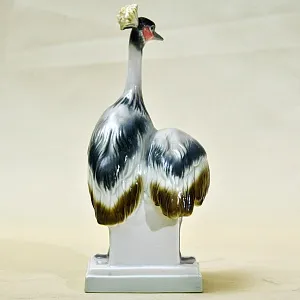 Коллекционная Фарфоровая статуэтка "Птицы. Венценосные журавли", Германия первая половина ХХ века.