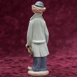 Фарфоровая статуэтка «Клоун со скрипкой» Lladro, Испания - 1987 год.