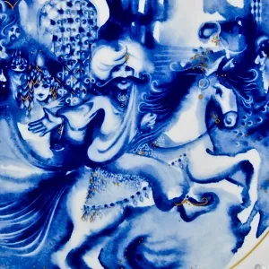 Коллекционная Фарфоровая Тарелка - Блюдо «Сказки Шахерезады - Халиф Багдада», MEISSEN Германия - 1983 год.