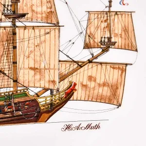 Коллекционная Тарелка «Парусные Корабли - ДЕЙФКЕН», Фарфор Royal Worchester, Англия -1978 год.