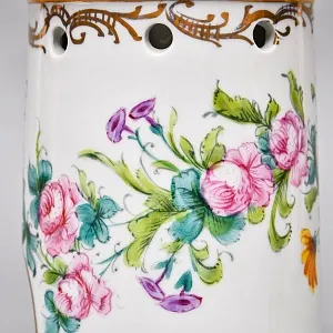 Антикварный Заварочный Чайник на подставке «Цветочная гирлянда», Франция - первая половина ХХ века.