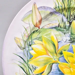 Авторская Фарфоровая Тарелка - Блюдо «Желтая кувшинка Шарлин Строун», Rosenthal Германия - 2001 год.