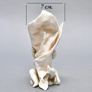 Антикварная статуэтка - салфетница «Путти с кульком», Фарфор Dressel & Kister Passau Германия.