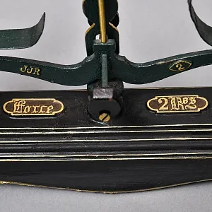 Антикварные Чугунные Кухонные - Аптекарские весы FОRCE BALANCE на 2кг. Франция начало ХХ века!