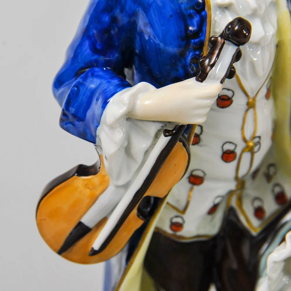 Коллекционная Фарфоровая Статуэтка «Музыкальный Дуэт», Unterweissbach 1958 - 1976 годы.