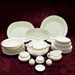 Большой Столовый сервиз на 6 персон - 36 предметов, Фаянс ЗиК Конаково, СССР 50-е годы ХХ века.