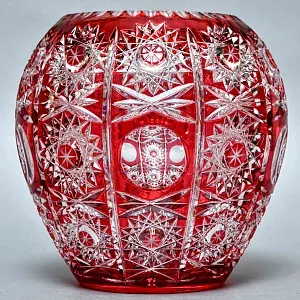 Хрустальная Шарообразная Ваза для цветов JOSKA BODENMAIS Германия конец 60-х гг.