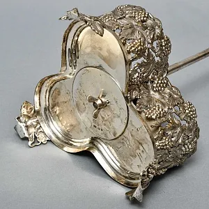 Старинная Винная передача - Подставка для Винных бутылок, Металл Silverpalted, Англия.