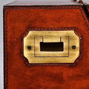 Редкость! Эксклюзивный Кабинетный Настольный Набор Четыре Предмета «БЮРО», Кожа Flamant, Бельгия.