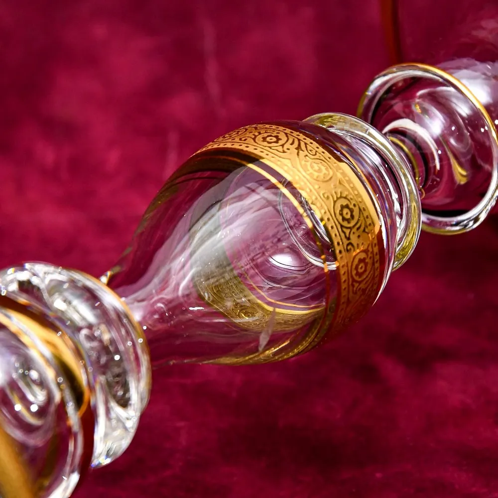 Большой Элегантный Хрустальный Подсвечник на одну свечу, серия «Concorde» Theresienthal, Германия.