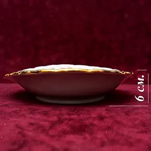 Коллекционное Блюдо - Тарелка - Сухарница «Виноградная Лоза», Фарфор MEISSEN Германия.