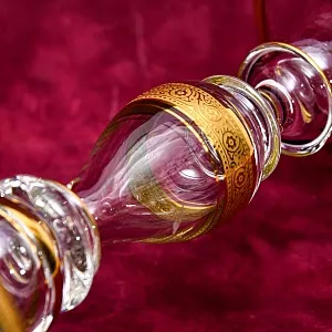 Большой Элегантный Хрустальный Подсвечник на одну свечу, серия «Concorde» Theresienthal, Германия.