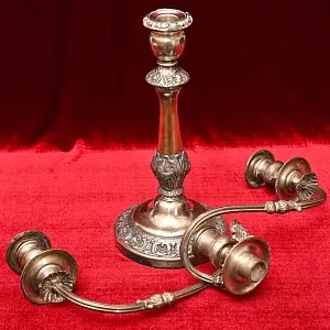 Антикварный Канделябр - Подсвечник на Три Свечи, Silverplated SHEFFIELD, Англия начало ХХ века.