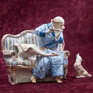 Коллекционная Фарфоровая статуэтка «КАШТАНКА», ДФЗ Дулево Россия. 