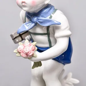 Парные Фарфоровые статуэтки «Дети. Мальчик и Девочка», Wagner & Apel Lippelsdorf Германия, 1949 - 1951 годы. 