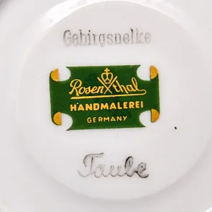 Коллекционная Фарфоровая Кофейная Пара «Горная гвоздика», ROSENTHAL Германия.