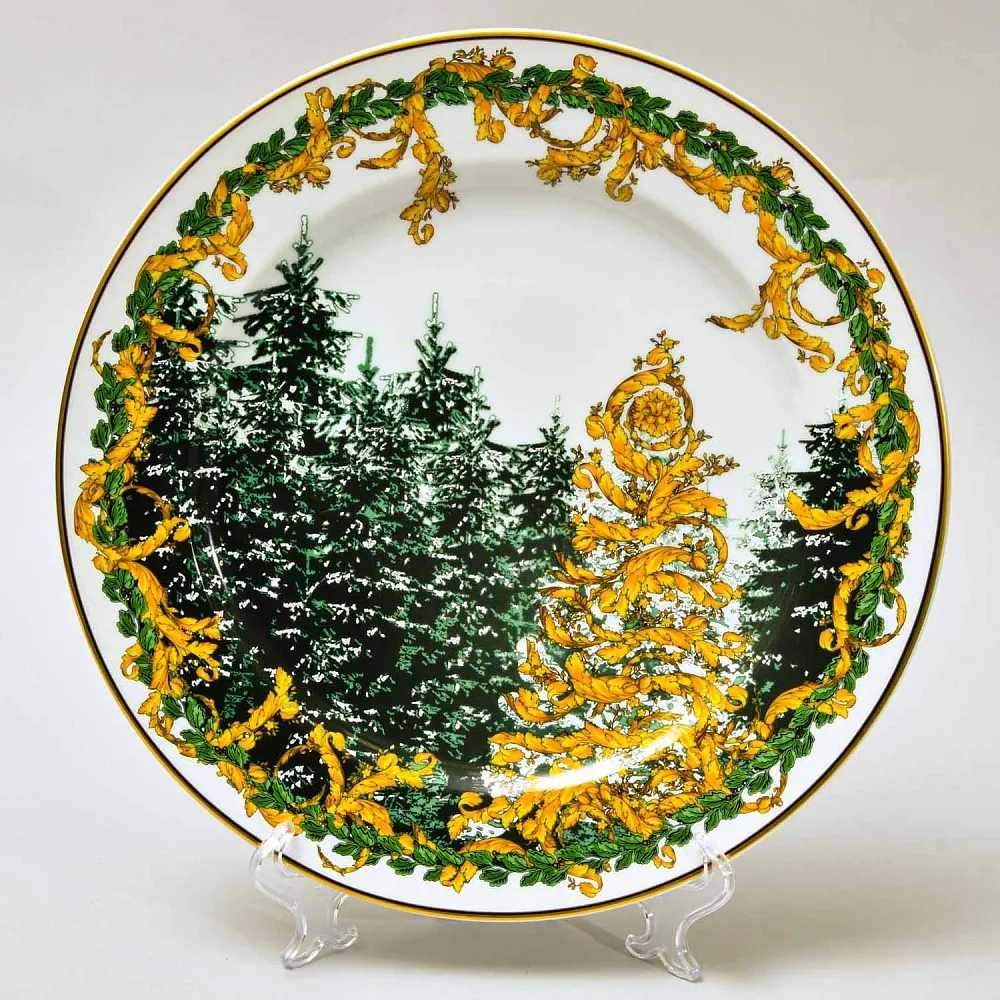 «Рождество Зимняя ночь» - Коллекционная Фарфоровая Тарелка - Блюдо, VERSACE, Rosenthal Германия.