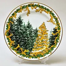 «Рождество Зимняя ночь» - Коллекционная Фарфоровая Тарелка - Блюдо, VERSACE, Rosenthal Германия.
