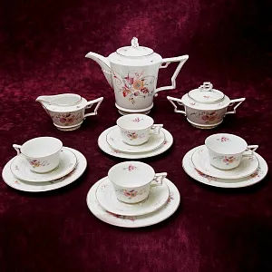 Чайный сервиз «TIRANA» на 4-е персоны Фарфор Розенталь / Rosenthal Германия -1930 год.