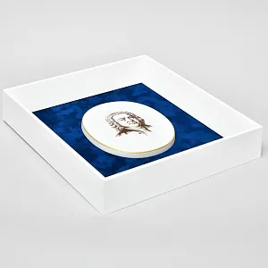 Картина - Панно - Фарфоровая Плакетка «Иоганн Себастьян Бах», MEISSEN Германия -1978 год.