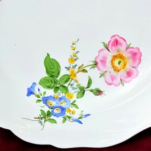 Большое Сервировочное Блюдо - Тарелка для подачи, Фарфор MEISSEN Германия, середина ХХ века.