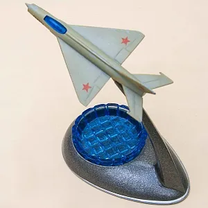 Оригинальный Сувенир -  Мелочевница - Пепельница «Самолёт МиГ-21» СССР  - 1976 год.