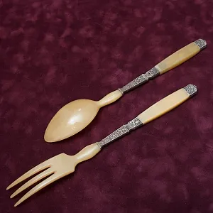 Набор  для Салата Ложка+Вилка Кость Silverplate Франция