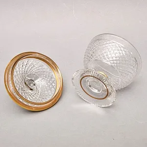 Винтажная Хрустальная Ваза с крышкой - Конфетница - Доза, SCHONBORNER, Германия 50-е гг.