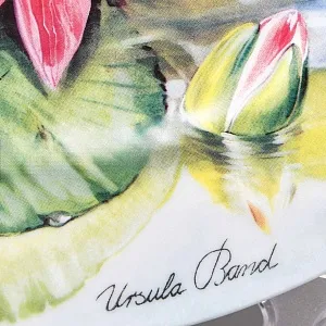 Авторская Фарфоровая Тарелка - Блюдо «Водная лилия Розовая сенсация», Rosenthal Германия - 2000 год. 