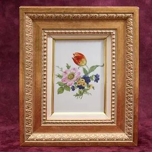 Коллекционный Набор из Трех Фарфоровых Плакеток - Картин - Панно «Летние Цветы», Lindner Германия.