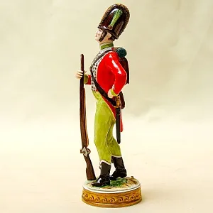 Редкая Коллекционная статуэтка «Солдат 87-го пехотного полка», Фарфор, RUDOLF KAMMER, Германия.