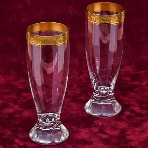 Набор «Тет-а-Тет» Пара Хрустальных Стаканов - Бокалов для Пива «Concorde», Theresienthal Германия.