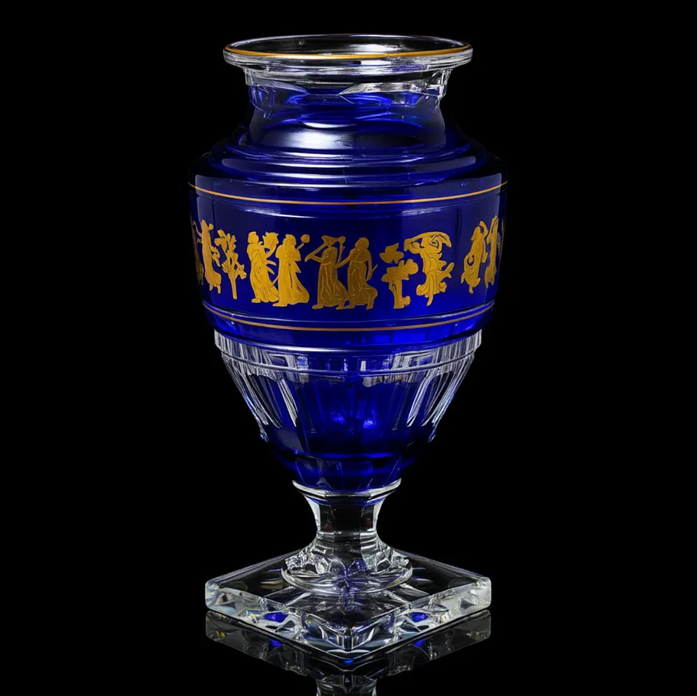 Большая Авторская Коллекционная Ваза «Jupiter. Dance De Flore»,  хрусталь VAL SAINT LAMBERT Бельгия.