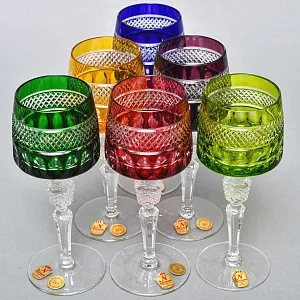 Набор Хрустальных Бокалов для вина серия «BRISTOL», NACHTMANN Германия, 70 -е годы ХХ века. 