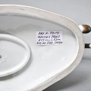 Большая Фарфоровая статуэтка «Бегущий конь. Арабский жеребец», ROSENTHAL Германия. 