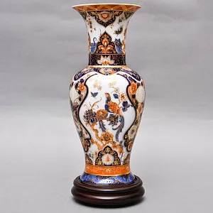 Коллекционные Парные Вазы на подставках из серии «Yokohama» H - 38 см., Фарфор KAISER, Германия.