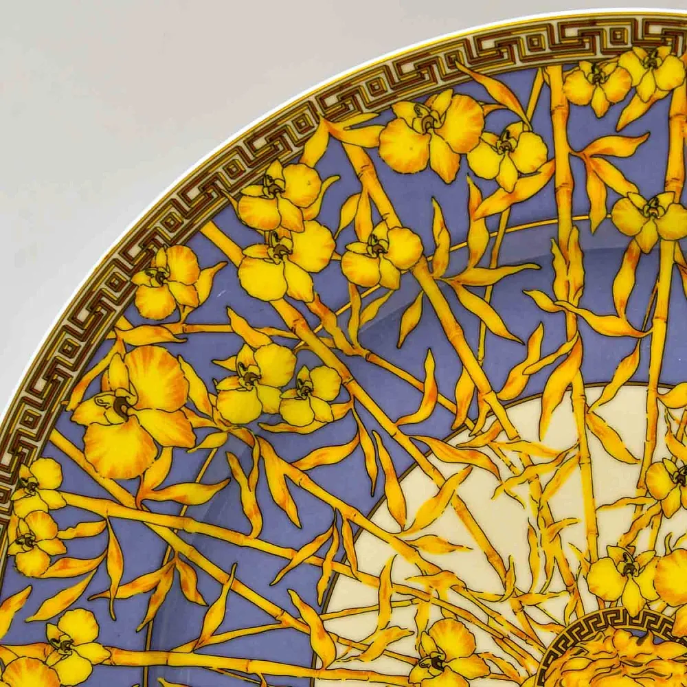 «Floralia Medusa Gold» - Коллекционная Фарфоровая Тарелка - Блюдо, VERSACE, Rosenthal Германия - 1980 год.
