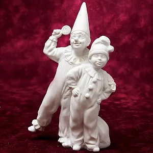 Коллекционная Авторская Статуэтка «Смех и Радость» из серии «Детский Утренник», фарфор ИФЗ, Россия.