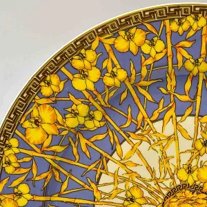 «Floralia Medusa Gold» - Коллекционная Фарфоровая Тарелка - Блюдо, VERSACE, Rosenthal Германия - 1980 год.