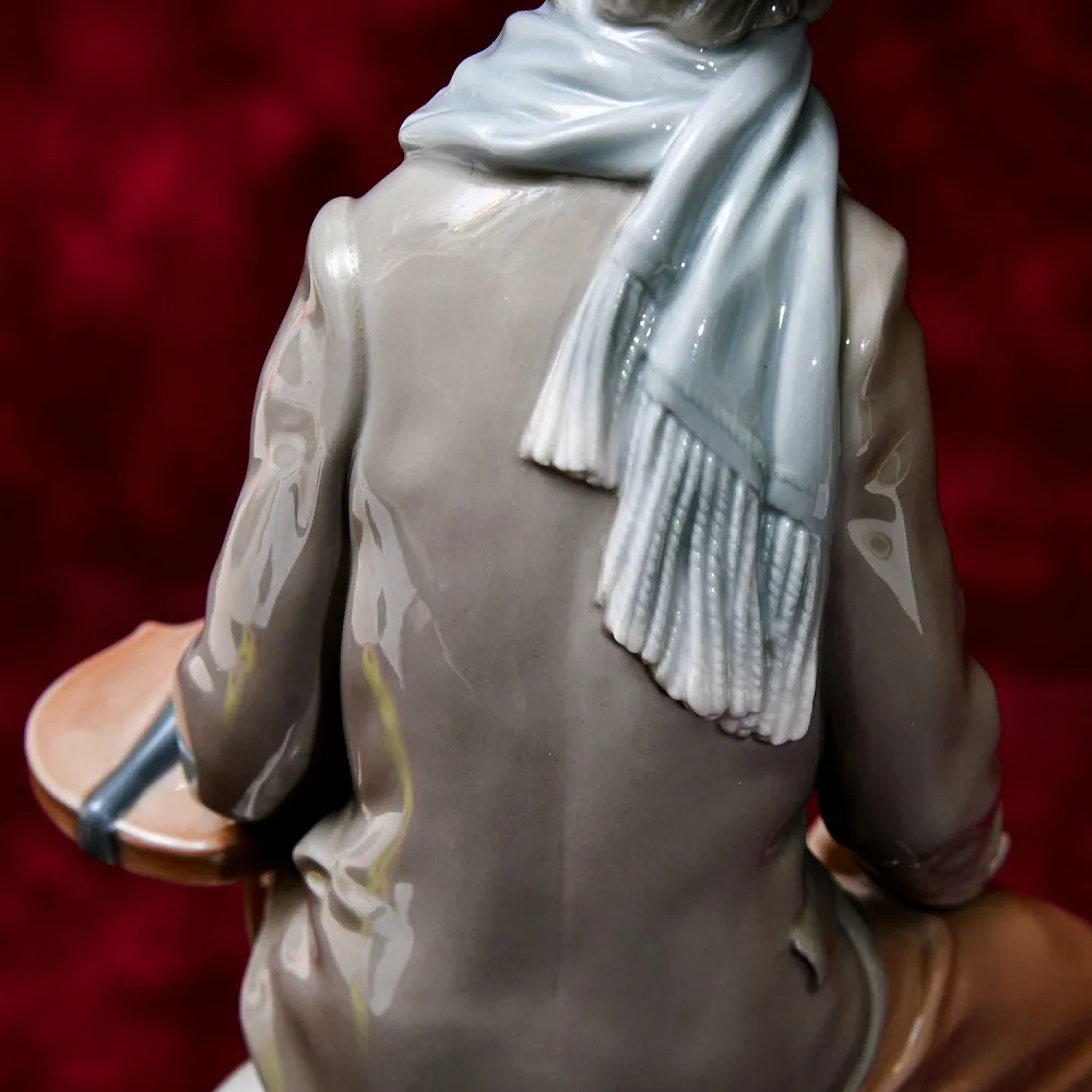 Редкость!!! Коллекционная Фарфоровая Статуэтка «Бродячий музыкант. Скрипач», Lladro Испания - 1974 год.