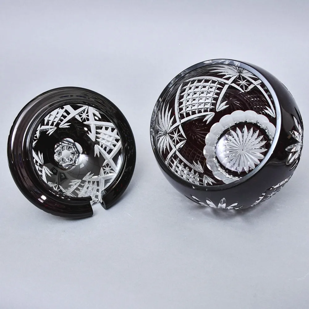 Редкость! «Рубиновый Хрусталь» Набор Крюшонница с Чашками, DOROTHEENHUTTE Германия.